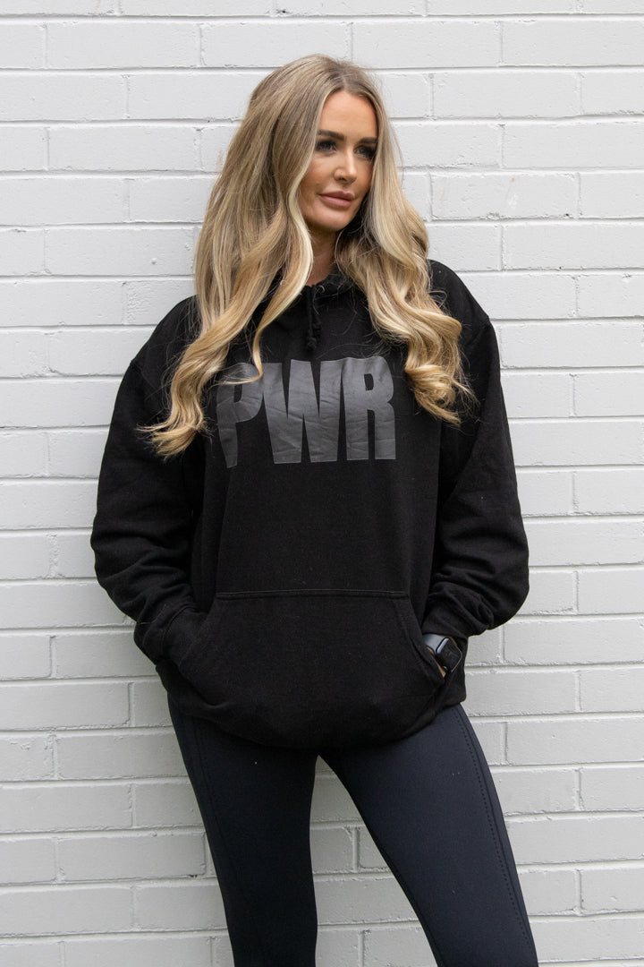 PWR Black Oversized Hoodie