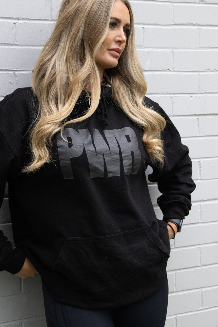 PWR Black Oversized Hoodie