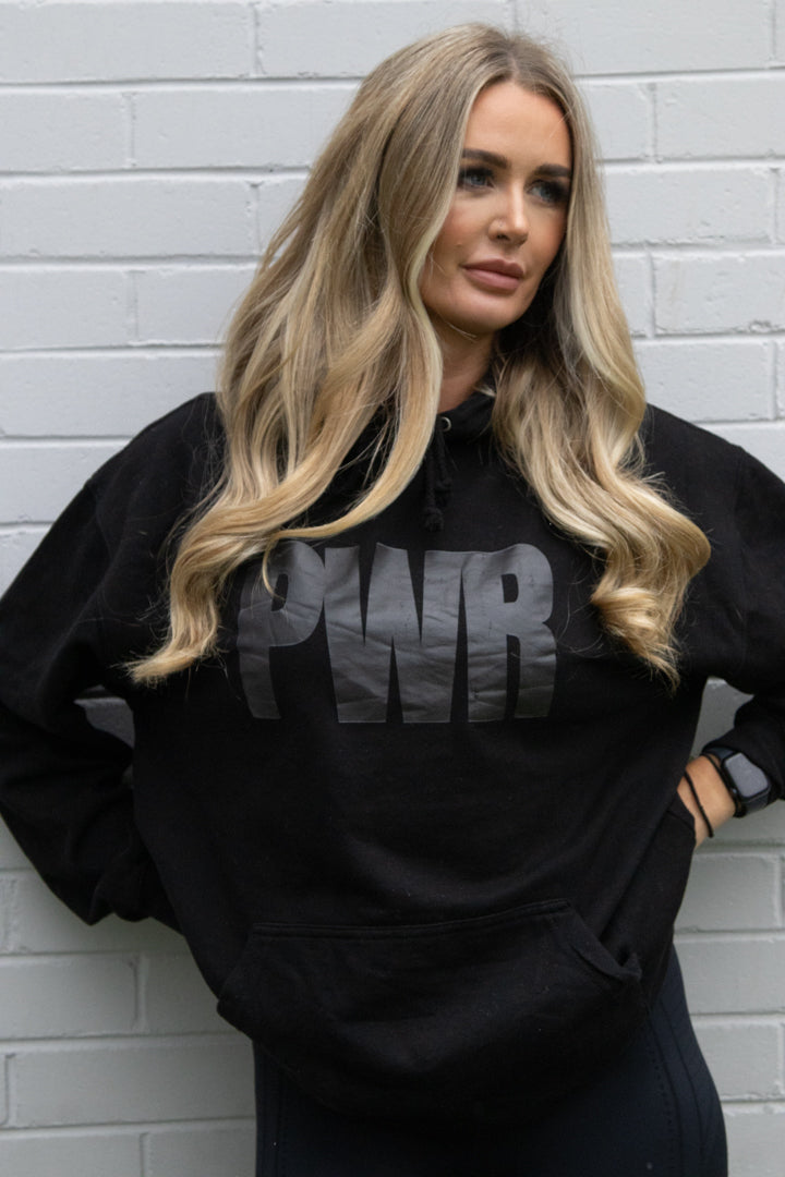 PWR Black Oversized Hoodie