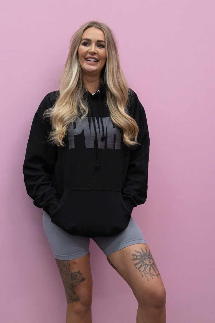 PWR Black Oversized Hoodie