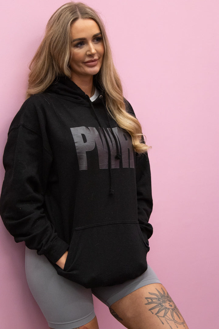 PWR Black Oversized Hoodie