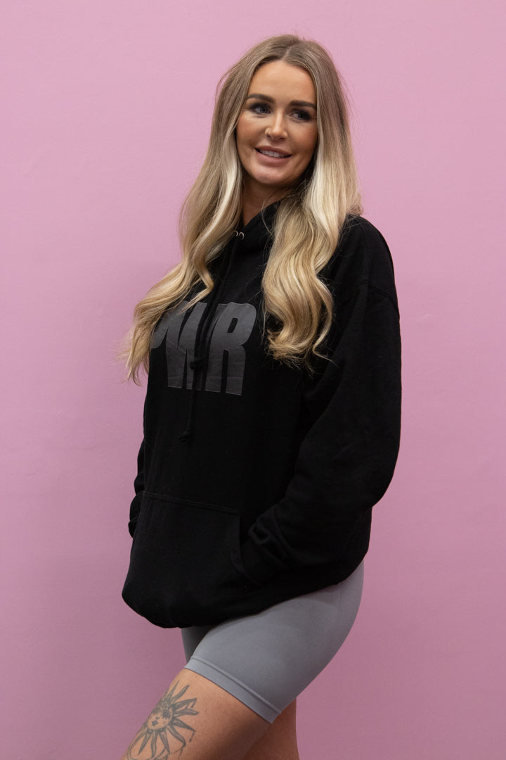 PWR Black Oversized Hoodie