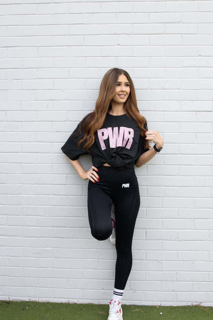 PWR Oversized Black T-Shirt