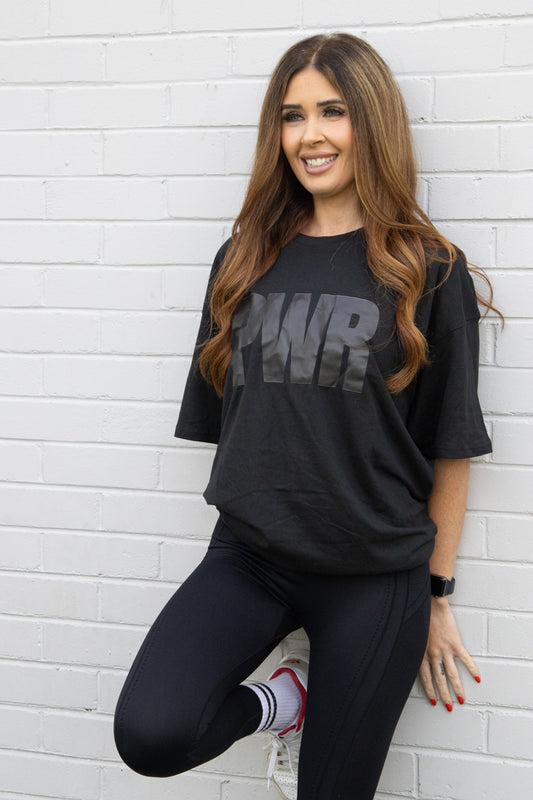 PWR Oversized Black T-Shirt